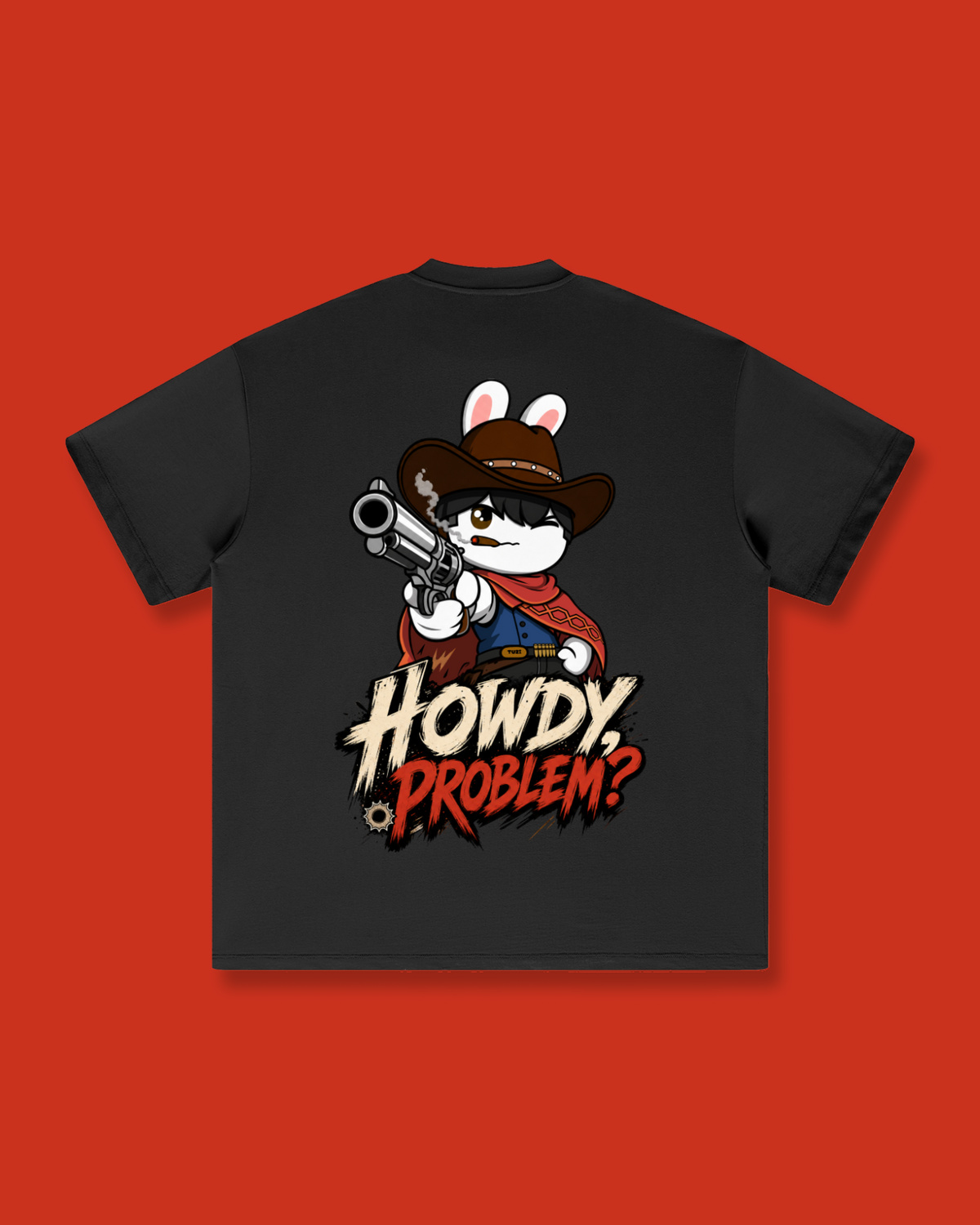 Cowboy Bunny Oversized Tee