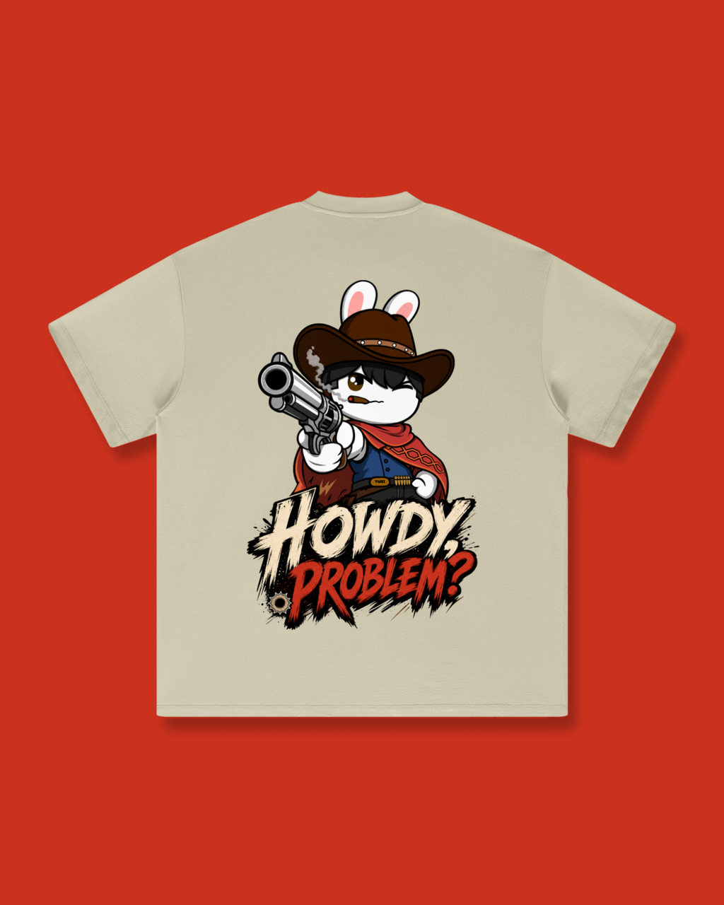 Cowboy Bunny Oversized Tee