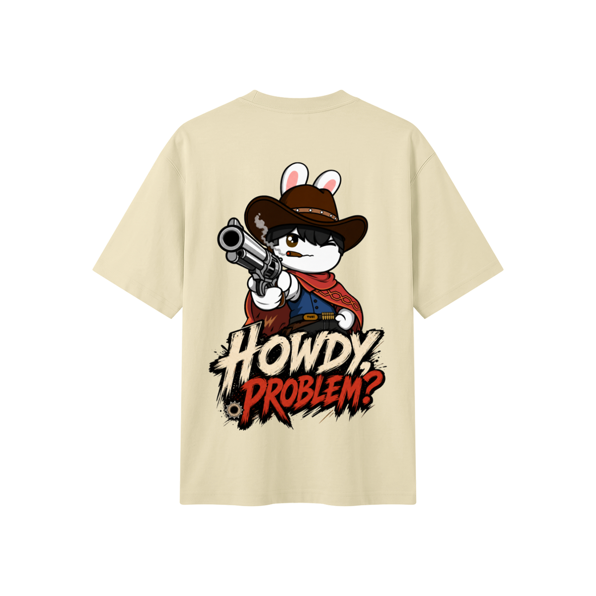 Cowboy Bunny Oversized Tee