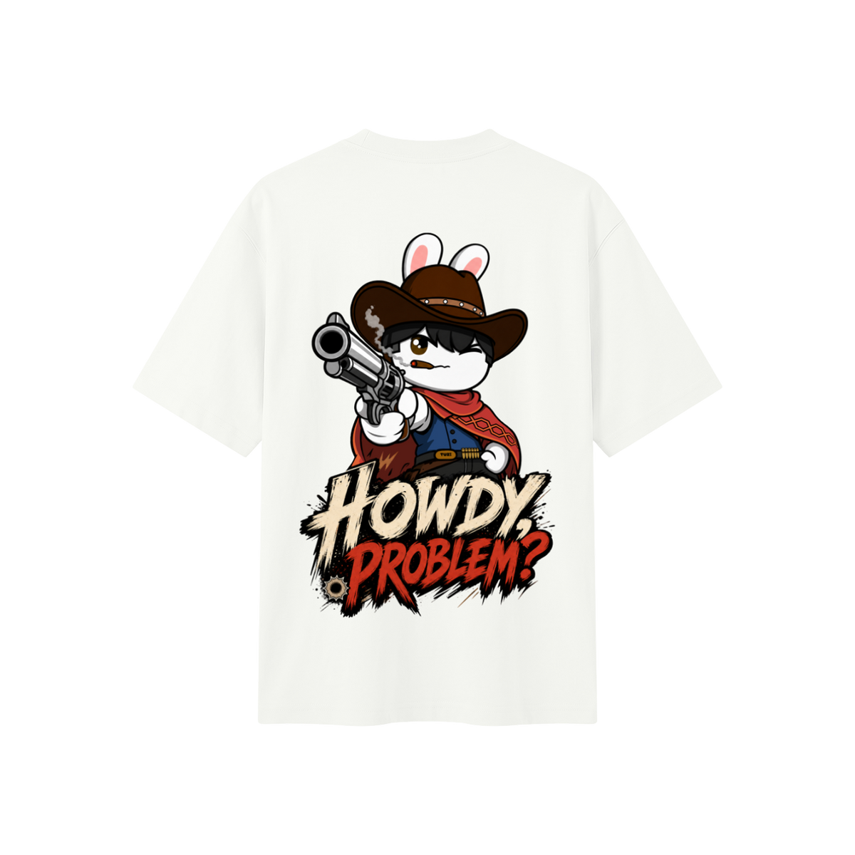 Cowboy Bunny Oversized Tee